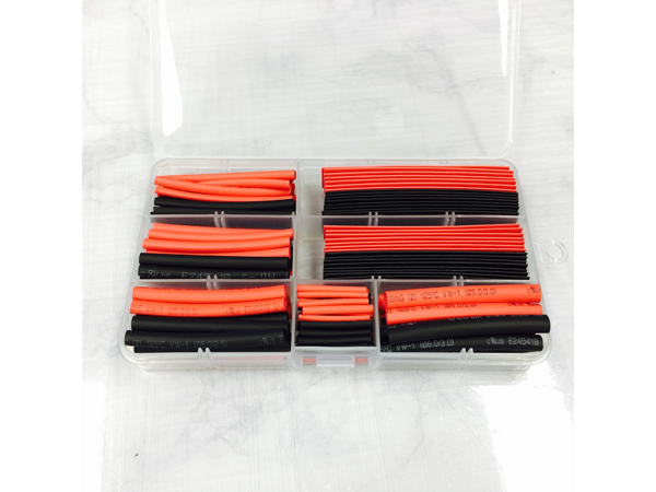 [GST-9005] 150pcs Black + Red Heat Shrink Tube Assortment Wire Wrap Electrical Insulation Sleeving