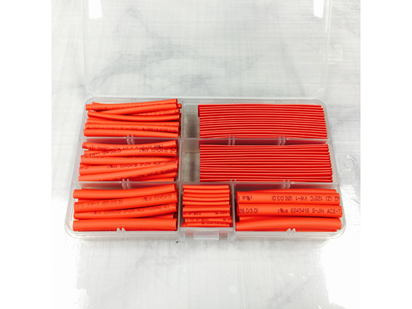 [GST-9004] 145pcs Red Heat Shrink Tube Assortment Wire Wrap Electrical Insulation Sleeving