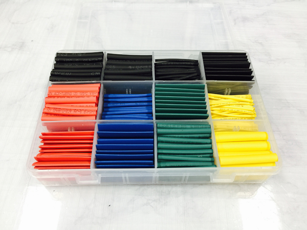 [GST-9001] 530Pcs Heat Shrink Tubing Tube Sleeving Wrap Cable Wire 5 Color 8 Size Case