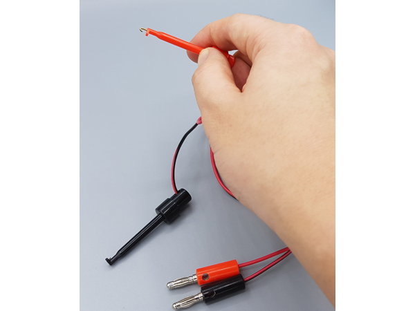 디바이스마트,커넥터/PCB > 플러그/잭 > 그래버,SZH-LD,그래버 테스트 집게 to 바나나잭 케이블 [SZH-TH0017] 2개 /1SET,테스트 후크 그래버 / IC 집게형 리드봉 / 바나나 플러그 케이블 2선 / Black,Red