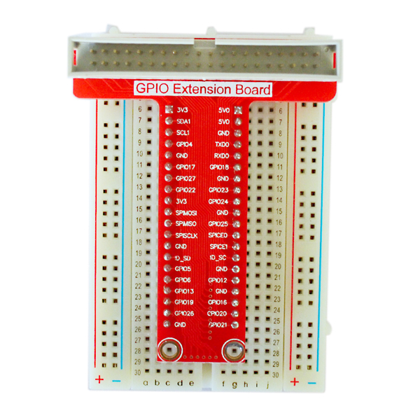 디바이스마트,오픈소스/코딩교육 > 라즈베리파이 > 라즈베리파이 확장보드/HAT,KEYES,라즈베리파이3 T자형 GPIO DIY 확장 키트 [SMP0043],컬러풀 40핀 플랫케이블 + T자형 GPIO 쉴드 + 400홀 브레드보드로 구성된 GPIO 확장 키트 입니다. (라즈베리파이 별매)