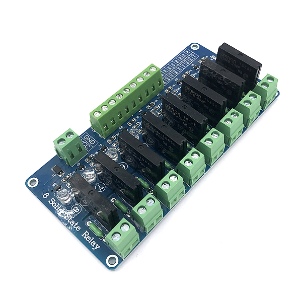 디바이스마트,MCU보드/전자키트 > 전원/신호/저장/응용 > 릴레이,SZH,아두이노 8채널 5V SSR 릴레이 모듈 [SZH-AT013],솔리드 스테이트 릴레이 모듈/8개의 SSR를 제어할 수 있는 모듈입니다./5VDC / 160mA