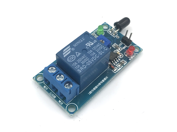 디바이스마트,MCU보드/전자키트 > 센서모듈 > 먼지/가스/연기/불꽃 > 화염/불꽃/번개센서,SZH,5V 릴레이 아두이노 불꽃센서 모듈 [SZH-AT017],불꽃센서의 값에 따라서 DC 혹은 AC 전원을 컨트롤할 수 있는 릴레이제어회로가 내장되어 있습니다.동작전압 5V / 150mA  / Load: 250V 10A AC or 30V 10A DC