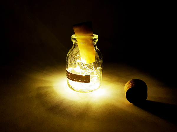 디바이스마트,LED/LCD > LED 관련 상품 > FUN LED,SZH,코르크마개 LED 와이어전구(웜화이트) [SZH-ML-021],사이즈 : 와이어 45.5cm 코르크 4.7x2.3cm(병입구 1.6cm) / 전원 : LR44 동전형건전지 3개 / 색상 : 웜화이트(Warm White)