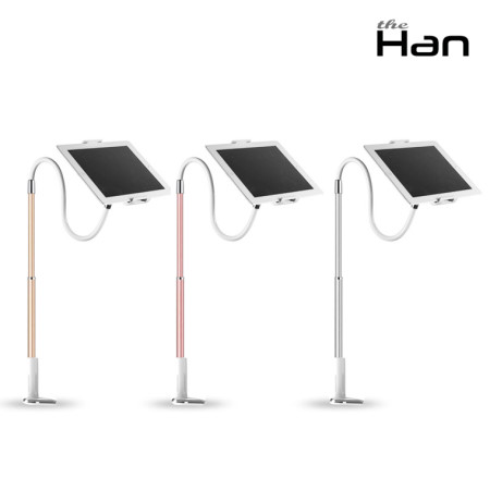 디바이스마트,,주식회사 더한,스탠드형 자바라 Design 스마트폰 거치대 (골드) [TST-BED_GD],자유로운 폭조절이 가능한 360도 자바라 거치대 / size : 100cm