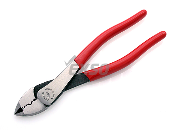 디바이스마트,수공구/전자공구/전동공구 > 작업공구 > 플라이어류 > 다용도플라이어,EXSO,압착 플라이어 [ECT-2108] [K92958465],컷팅과 압착의 이중기능으로 간편한 작업가능 // 구리,알루미늄 전선등을 깨끗하게 컷팅 // 절연 처리된 또는 절연 처리 되지 않은 터미널 압착