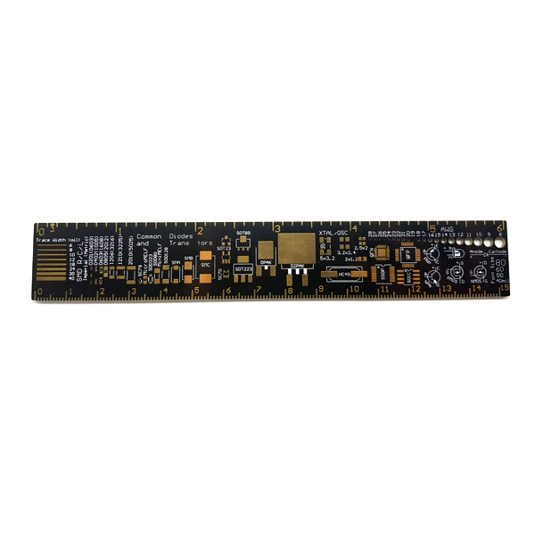 디바이스마트,MCU보드/전자키트 > 프로세서/개발보드 > 기타 MCU,SZH,6인치 PCB Ruler [SZH-CH028],SMD 소자 측정 전용 PCB Ruler / Size : 150mm X 25mm