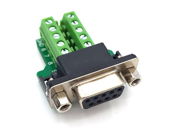 디바이스마트,MCU보드/전자키트 > 개발용 장비 > USB/RS232/RS485 컨버터,SZH,DB9 RS232 DIY 터미널블럭 커넥터 - Female (너트형) [TDB-02],D-sub 커넥터 / 조합형 / Terminal Block 장착 / 납땜 필요 (X) / 케이스 포함 / 너트형 / FEMALE / 46.7mm X 34mm X 20.8mm size / 9pin