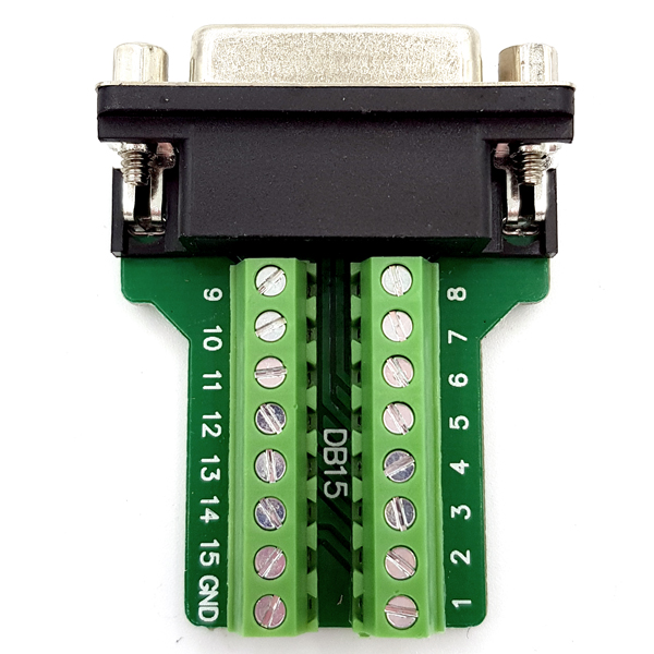 디바이스마트,MCU보드/전자키트 > 개발용 장비 > USB/RS232/RS485 컨버터,SZH,DB15 DIY 터미널블럭 커넥터 - Female (너트형) [TDB-08],D-sub 커넥터 / 조합형 / Terminal Block 장착 / 납땜 필요 (X) / 케이스 포함 / 너트형 / FEMALE / 60mm X 42mm X 20.6mm size / 15pin