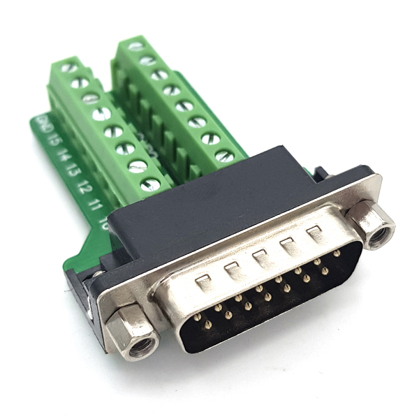 디바이스마트,MCU보드/전자키트 > 개발용 장비 > USB/RS232/RS485 컨버터,SZH,DB15 DIY 터미널블럭 커넥터 - Male (너트형) [TDB-10],D-sub 커넥터 / 조합형 / Terminal Block 장착 / 납땜 필요 (X) / 케이스 포함 / 너트형 / MALE / 60mm X 42mm X 20.6mm size / 15pin