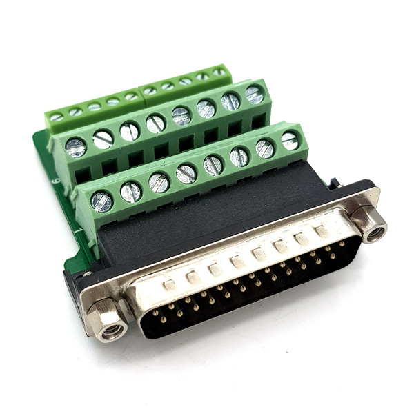 디바이스마트,MCU보드/전자키트 > 개발용 장비 > USB/RS232/RS485 컨버터,SZH,DB25 DIY 터미널블럭 커넥터 - Male (너트형) [TDB-14],D-sub 커넥터 / 조합형 / Terminal Block 장착 / 납땜 필요 (X) / 케이스 포함 / 너트형 / MALE / 60mm X 56mm X 23.5mm size / 25pin