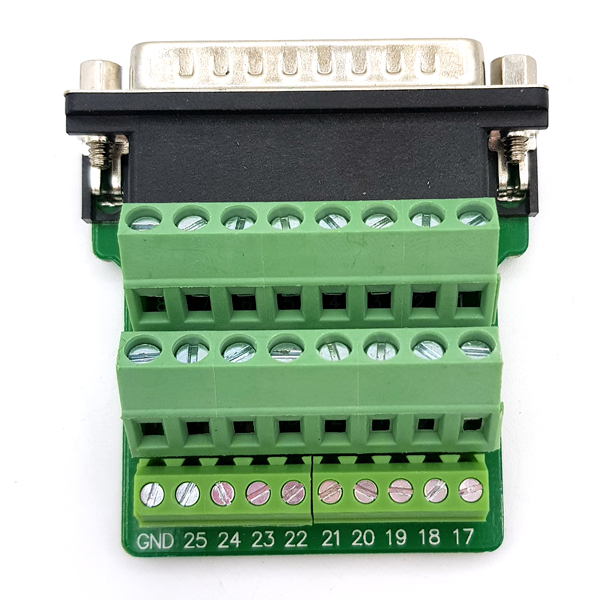 디바이스마트,MCU보드/전자키트 > 개발용 장비 > USB컨버터/RS232컨버터,SZH,DB25 DIY 터미널블럭 커넥터 - Male (너트형) [TDB-14],D-sub 커넥터 / 조합형 / Terminal Block 장착 / 납땜 필요 (X) / 케이스 포함 / 너트형 / MALE / 60mm X 56mm X 23.5mm size / 25pin