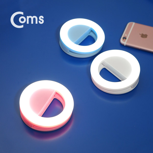 디바이스마트,컴퓨터/모바일/가전 > 스마트폰/스마트기기 > 모바일 주변기기 > 셀카봉/셀카렌즈,Coms,[IB209] Coms 스마트폰 카메라 램프, 클립형 LED/원형, White,스마트폰으로 촬영하는 영상의 밝기를 LED단계별로  조절하여  인물, 사물 등  다양한 촬영이 가능하며 컴팩트한 휴대용 사이즈의  모바일 악세사리입니다.