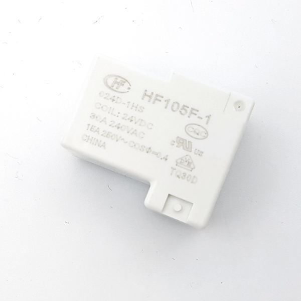 디바이스마트,스위치/부저/전기부품 > 릴레이 > 파워 릴레이,SZH,파워릴레이 HF-105F-1-024D-1HS [SZH-EP064],파워 릴레이 / 접촉형식 : SPST-NO (1 Form A) / 코일 전압 : 24VDC / 코일 저항 : 660Ω / 코일 전력 : 900mW / 스위칭 전압(AC) : 240VAC / 스위칭 전류(AC) : 30A