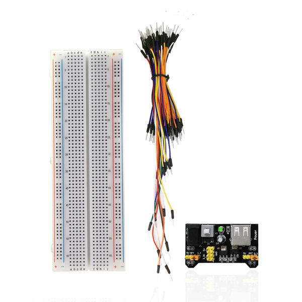 디바이스마트,커넥터/PCB > PCB기판/관련상품 > 브레드보드,KEYES,830핀 브레드보드 전원 공급 키트 [MD0187],830핀 브레드보드 + 전원 컨버터 모듈 + 4종 65PCS 점퍼와이어로 구성된 키트 입니다.