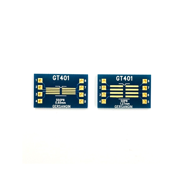[GT 401] SSOP-08-0.65mm, SOP-08-1.27mm  Double adapter 변환기판 pcb adapter TSSOP SO