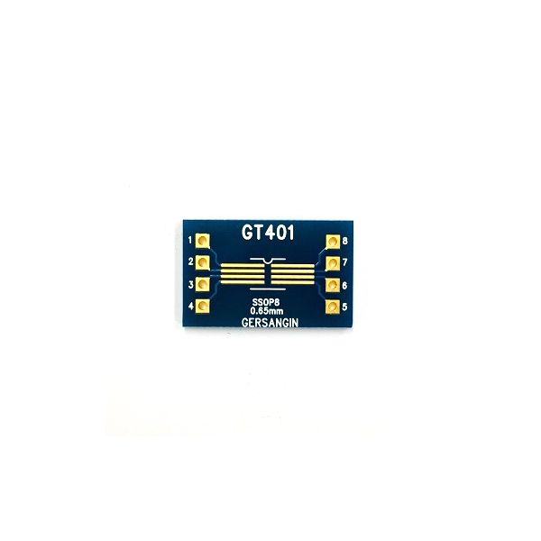 디바이스마트,커넥터/PCB > PCB기판/관련상품 > IC 변환기판 > 다기능 (복합변환),거상인,[GT 401] SSOP-08-0.65mm, SOP-08-1.27mm  Double adapter 변환기판 pcb adapter TSSOP SO,Type : SSOP, SOP / Pitch : 0.65mm, 1.27mm / Pin : 8 / Hole : 2.54mm / Size : 13.0 * 20.0