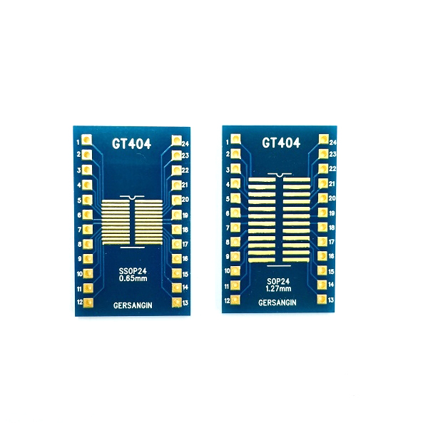 [GT 404] SSOP-24-0.65mm, SOP-24-1.27mm  Double adapter 변환기판 pcb adapter TSSOP SO