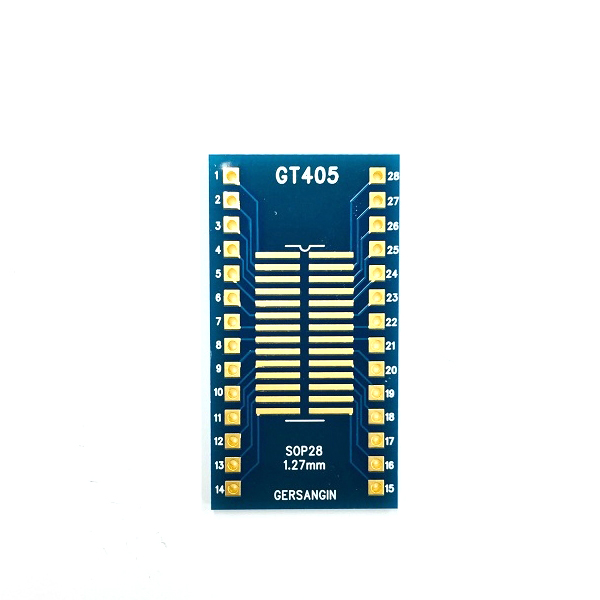 디바이스마트,커넥터/PCB > PCB기판/관련상품 > IC 변환기판 > 다기능 (복합) 변환기판,거상인,[GT 405] SSOP-28-0.65mm, SOP-28-1.27mm  Double adapter 변환기판 pcb adapter TSSOP SO,Type : SSOP, SOP / Pitch : 0.65mm, 1.27mm / Pin : 28 / Hole : 2.54mm / Size : 38.0 * 20.0