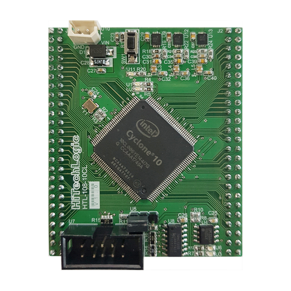 디바이스마트,MCU보드/전자키트 > 프로세서/개발보드 > FPGA,하이텍로직,FPGA Module (HTL-108-10CL),Altera Cyclone10 Family중에서 10CL006YE144I7G, EPCS16(Serial Flash Memory, 16Mbit) Configuration Device를 실장 하였으며 사용자가 이용할 수 있는 80개의 User I/O, CLK 등을 제공한다.