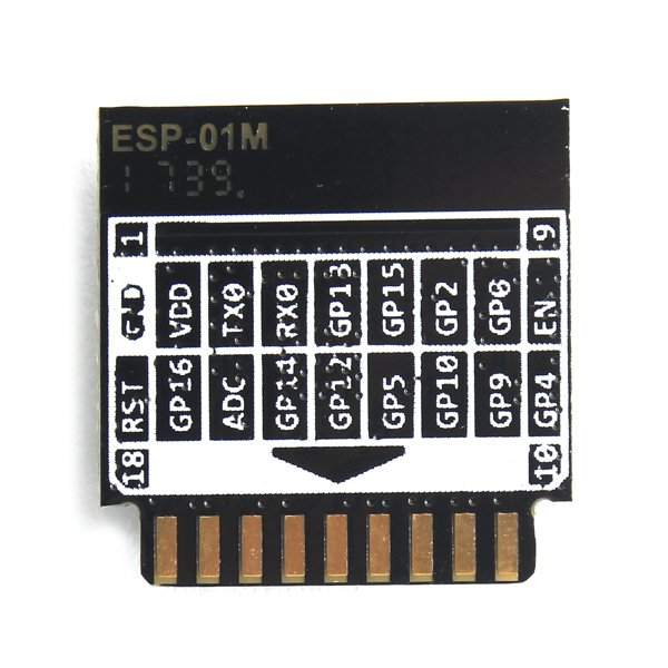 디바이스마트,MCU보드/전자키트 > 통신/네트워크 > 와이파이,Ai-Thinker,[정품] ESP8266 ESP-01M 시리얼 와이파이 모듈 SMD 타입,[NEW] AI-Thinker 직수입 정품 // FCC,CE 인증, 802.11b/g/n Wi-Fi SOC 모듈, AT commands 지원