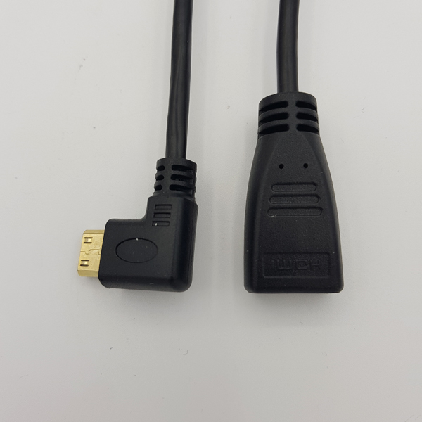 디바이스마트,케이블/전선 > 영상/음향 케이블 > HDMI/DVI 케이블,SZH,mini HDMI M/F 연장 젠더 30cm (꺾임형) [YRD-006],Mini HDMI (C type) 젠더 / Mini HDMI (C type) MALE -  FEMALE / 꺾임형 / 30cm