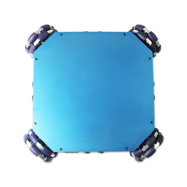 디바이스마트,기계/제어/로봇/모터 > 전문분야 로봇 > 주행로봇 > 전방향 이동로봇,(주)로보블럭시스템,4WD Omni Wheel Mobile Robot Kit,제품 사이즈: 290mm x 290mm x 135mm / 재질: 알루미늄 합금 / 무게: 3kg / 색상: 블루 / 인코더 DC모터의 구동을 위한 옴니 휠에 갑을 둔 이동식 플랫폼 / 무지향성 휠을 사용하여 회전동작없이 어떤 방향, 각도로도 움직임 가능 / Arduino 오픈 소스플랫폼으로 교육용이나 취미용으로도 사용 가능