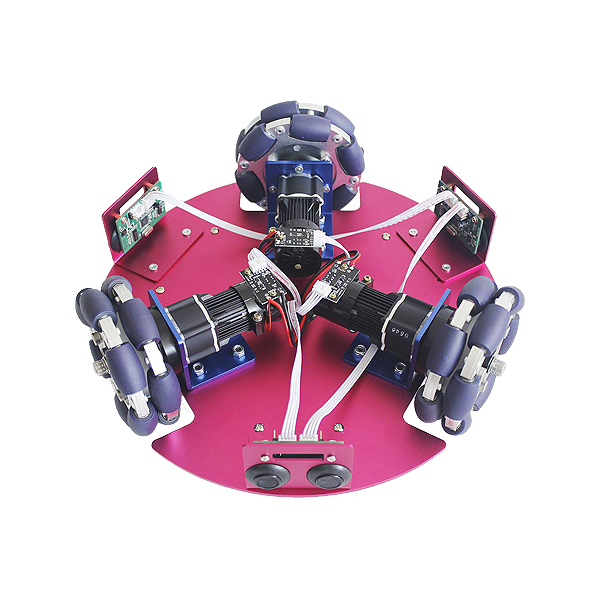 디바이스마트,기계/제어/로봇/모터 > 전문분야 로봇 > 주행로봇 > 전방향 이동로봇,(주)로보블럭시스템,3WD Omni Wheel Starter Mobile Robot Kit,제품 사이즈: 290mm x 290mm x 135mm / 재질: 알루미늄 합금 / 무게: 3kg / 색상: 레드 / 3개의 초음파 센서 내장 / 3개의 DC엔코더 모터와 옴니 휠로 구성되어 있는 이동로봇 플랫폼