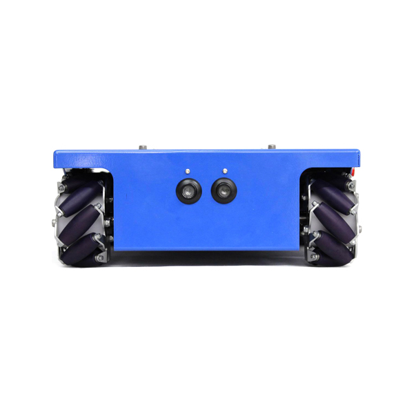 디바이스마트,기계/제어/로봇/모터 > 전문분야 로봇 > 주행로봇 > 전방향 이동로봇,(주)로보블럭시스템,4WD Mecanum Wheel Mobile Robot,제품 사이즈: 400mm x 307mm x 123mm / 재질: 알루미늄 합금 / 무게: 5.5kg / 색상: 블루 / 4개의 메카넘 휠을 가지고 있는 이동로봇 플랫폼 / 전진, 후진, 좌측, 우측, 좌회전, 우회전, 대각선 이동 가능