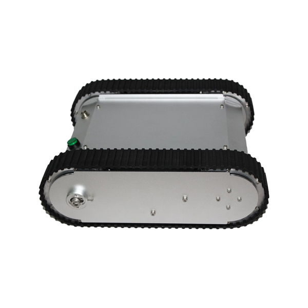 디바이스마트,기계/제어/로봇/모터 > 전문분야 로봇 > 주행로봇 > 궤도형 주행로봇,(주)로보블럭시스템,Tracked Tank Robot Kit,제품 사이즈: 310mm x 260mm x 106mm / 재질: 알루미늄 합금 / 무게: 4kg / 색상: 화이트 / 2개의 DC모터에 의하여 구동 / C언어에 의해 제어된다.