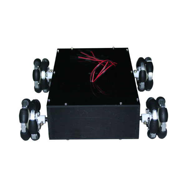 디바이스마트,기계/제어/로봇/모터 > 전문분야 로봇 > 주행로봇 > 전방향 이동로봇,(주)로보블럭시스템,4WD Omni Wheel Mobile robot body,재질: 아크릴 / 색상: 블랙 / 옴니 휠을 사용하여 구성된 이동 로봇 베이스 / 다양한 CPU 모듈을 연결하여 이동 로봇을 제작할 수 있게 구성 / 기어드 DC모터와 드라이브가 내장