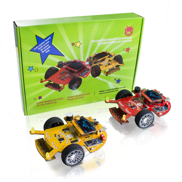 아두이노 듀오 원격제어 스마트카 키트/레드&옐로우 [CZ0148]