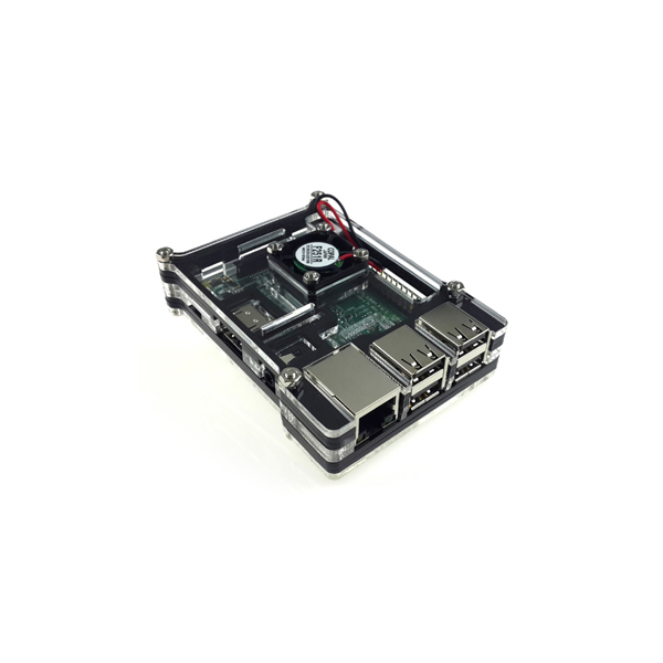 Raspberry Pi Acrylic Case(8 layers) with Fan [ELED-016]