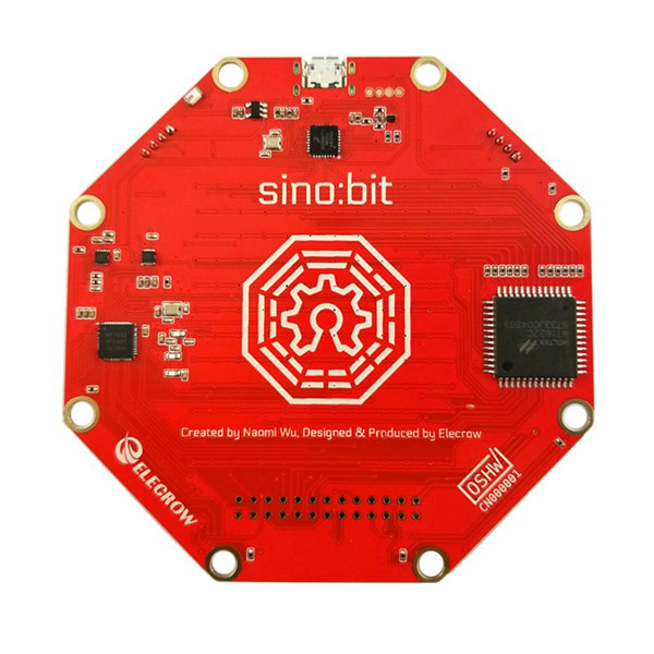디바이스마트,오픈소스/코딩교육 > Micro:Bit > 마이크로비트 확장/변환보드,ELECROW,Sino:bit V1.0[DTS05015S],중국에서 컴퓨터 교육용으로 설계된 싱글 보드 마이크로 컨트롤러입니다