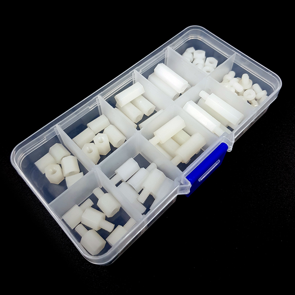 디바이스마트,RLC/수동소자 > 엔지니어 샘플키트 > 볼트/너트/기계부품 키트,NT-KIT,PCB 플라스틱 서포트 키트 M4 [NT-KIT-E019],불황에 맞서는 저렴한 실속키트. M4 직경 볼트,너트, 서포트(길이 8/10/15/20mm 암.숫놈 각5개씩) 구성되어 있습니다.