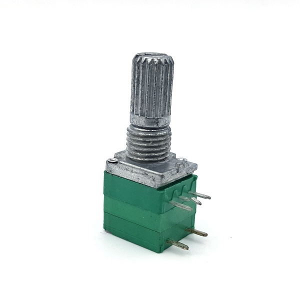 디바이스마트,RLC/수동소자 > (R) 저항 > 가변저항(포텐셔미터) > 로타리 포텐셔미터,SZH,스위치가변저항 5kΩ RV097NS B5K,5k옴 / 온오프가 가능한 가변저항입니다. 스피커 볼륨, LED 디머 등 최소 이하일때 전원을 차단하는 회로에 많이 사용됩니다.