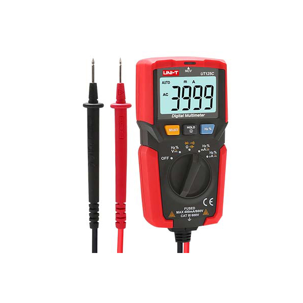 디바이스마트,계측기/측정공구 > 전기/전자 계측기 > 휴대형멀티미터,UNI-T,휴대용 디지털 멀티미터 UT125C,UT125C Pocket Size Digital Multimeter, 600V DC/AC voltage measurement, 400mA DC/AC current measurement