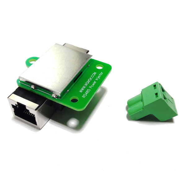 디바이스마트,MCU보드/전자키트 > 통신/네트워크 > RS485 Power Over Bus,EM Tech,RS485 Power Injector (RS-485 Power Over Bus용),RS485 Power Injector는 RS-485 Power Over Bus에 DC전원을 Direct LAN Cable의 4&5번선에 +전원을 7&8번선에 &#8211;전원(GND)을 인가 시켜주는 모듈로 과부하 보호를 위해서 좌우 커넥터에 800mA의 퓨즈와 전원 노이즈를 줄이기 위해서 1uF@100V의 콘덴서가 장착이 되어 있으며, RS485 T-Coupler A와 B Type를 함께 사용해서 Stub가 없고 Daisy Chain으로 구성된 Tre