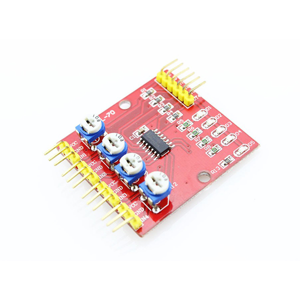 디바이스마트,MCU보드/전자키트 > 센서모듈 > 라이다/거리/초음파/라인 > 적외선(IR)/라인센서,ELECROW,4채널 IR 센서 [SPS40201S],각 IR 센서는 IR 방출기와 수신기로 구성되며, 측정 범위 내에 무언가 있으면 관련 신호를 출력합니다. 공급전압: 3.3V ~ 5.5V