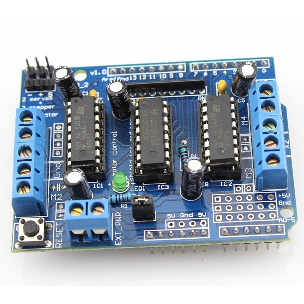 디바이스마트,오픈소스/코딩교육 > 아두이노 > 아두이노 호환쉴드,ELECROW,아두이노 4채널 모터 실드 [MCS02930M],Adruino 호환 모터 드라이버 실드는 4DC 모터 또는 2개의 4선 스테퍼와 2개의 5v 서보를 구동