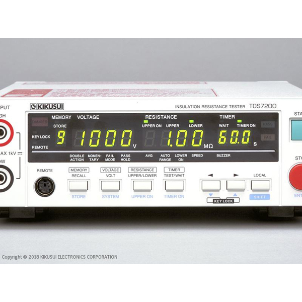 디바이스마트,계측기/측정공구 > 전기/전자 계측기 > 밀리/메가/접지저항,KIKUSUI,절연 저항계 [TOS7200],각종 전기·전자부품으로부터 전기·전자 기기까지 광범위하게 사용할 수 있는 절연 저항 시험기 입니다.