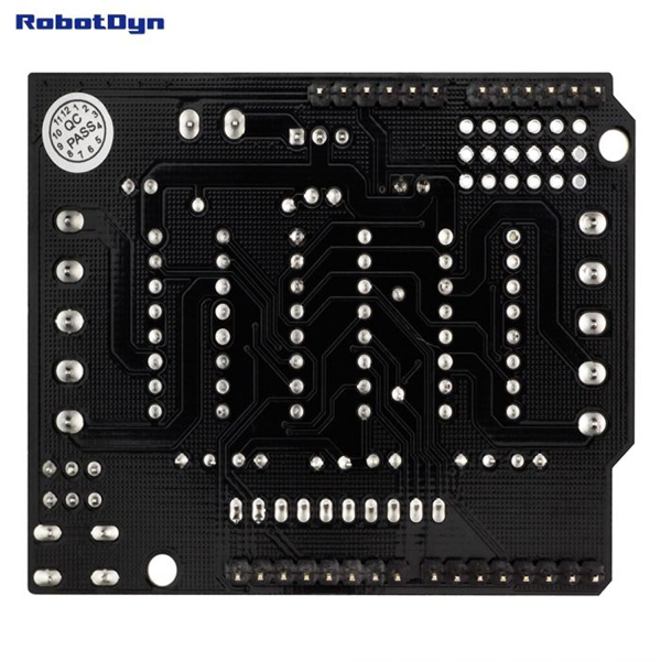 디바이스마트,오픈소스/코딩교육 > 아두이노 > 아두이노 호환쉴드,RobotDyn,아두이노 L293D 4DC/2 스텝모터 실드 [RD066],6970622930433, 최대 2개의 스테퍼 모터, 4 개의 DC 모터 제어