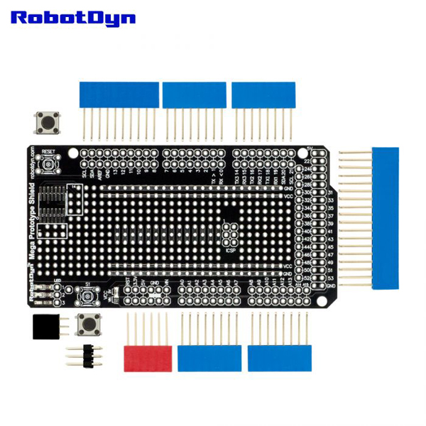 디바이스마트,오픈소스/코딩교육 > 아두이노 > 아두이노 호환쉴드,RobotDyn,아두이노 메가 프로토타입 실드 [RD062],6970622930488, 신속하고 안전한 프로토 타이핑을 제공 / Arduino와 연결되며 추가 실드를 연결할 수 있음