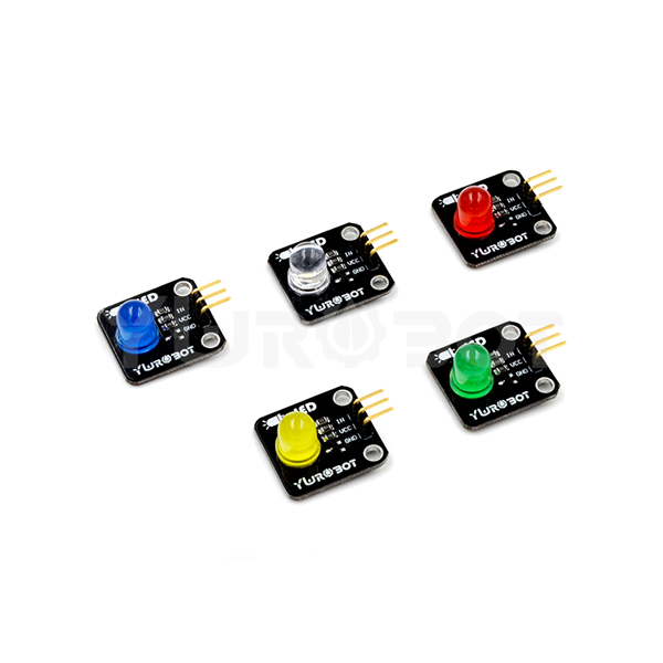 디바이스마트,MCU보드/전자키트 > 디스플레이 > LED,YwRobot,8mm LED 모듈 5개 SET [ELB080015],아두이노 호환 8mm LED 모듈 5개 세트 / 전압: 5V / Size: 23*21mm 레드, 옐로우, 그린, 블루, 화이트