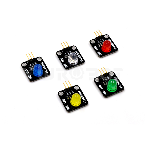 디바이스마트,MCU보드/전자키트 > 디스플레이 > LED,YwRobot,8mm LED 모듈 5개 SET [ELB080015],아두이노 호환 8mm LED 모듈 5개 세트 / 전압: 5V / Size: 23*21mm 레드, 옐로우, 그린, 블루, 화이트