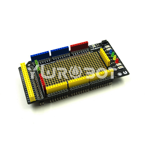 디바이스마트,오픈소스/코딩교육 > 아두이노 > 아두이노 호환쉴드,YwRobot,아두이노 메가 프로토타입 확장보드 [ARD050115],아두이노 호환 / 편리한 프로토타입 실험 플랫폼 / 온보드 4개의 LED와 4개의 터치 키는 간단한 실험을 완료하기 위해 해당 포트를 연결하기만 하면 됩니다. / 주의: 연결 케이블 미포함