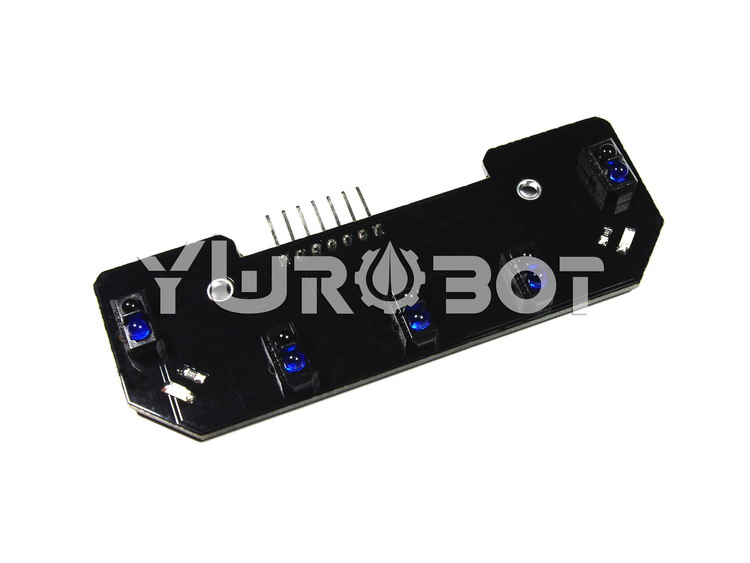 디바이스마트,MCU보드/전자키트 > 센서모듈 > 라이다/거리/초음파/라인 > 적외선(IR)/라인센서,YwRobot,5방향 적외선 추적 센서 모듈 [SEN040134],스마트카용 5방향 적외선 추적 센서 / 적외선 흑백 라인 탐지, 높은 인식, 안정적인 성능 프로브: TCRT5000 / 검출 거리: 3-12mm / 전압: 5V / 사이즈: 86*31mm