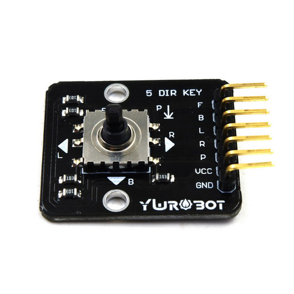 디바이스마트,MCU보드/전자키트 > 버튼/스위치/제어/RTC > 버튼/스위치/조이스틱,YwRobot,5채널 버튼 스위치 모듈 [ELB060680],아두이노, SCM, ARM,라즈베리파이 호환 / 주요 방향 : 앞, 뒤, 좌, 우, 수직 / 전압 : 3.3, 5V / 출력: 디지털 레벨 / 사이즈: 30.2 * 26mm