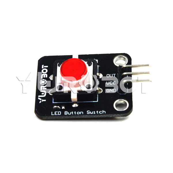 디바이스마트,MCU보드/전자키트 > 버튼/스위치/제어/RTC > 버튼/스위치/조이스틱,YwRobot,LED 버튼 스위치 모듈 레드 [ELB050661],아두이노 호환 / 전압: 5V / 버튼을 누르면 내부 LED가 켜지고 LED는 꺼진 후 꺼집니다.
