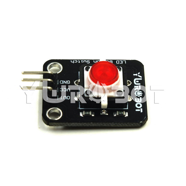 디바이스마트,MCU보드/전자키트 > 버튼/스위치/제어/RTC > 버튼/스위치/조이스틱,YwRobot,LED 버튼 스위치 모듈 레드 [ELB050661],아두이노 호환 / 전압: 5V / 버튼을 누르면 내부 LED가 켜지고 LED는 꺼진 후 꺼집니다.